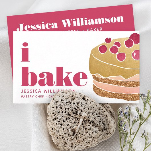 ケーキブルゴーニュ赤金ゴールドパティシシェフベイクタイはっきりしたプ 名刺