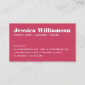 ケーキブルゴーニュ赤金ゴールドパティシシェフベイクタイはっきりしたプ 名刺 (裏面)