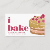 ケーキブルゴーニュ赤金ゴールドパティシシェフベイクタイはっきりしたプ 名刺 (正面)