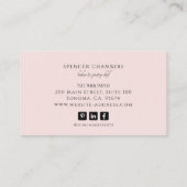 ケーキベイカーベーカリーパティシシェフケータリングピンク 名刺 (裏面)