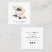 ケーキベイカーベーカリーパティシシェフケータリング スクエア名刺 (正面/裏面)