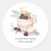 ケーキベイカーベーカリーパティシシェフケータリング ラウンドシール (正面)