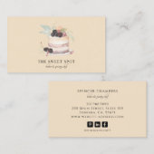 ケーキベイカーベーカリーパティシシェフケータリング 名刺 (正面/裏面)