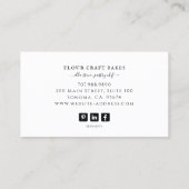 ケーキベイカーベーカリーパティシシェフケータリング 名刺 (裏面)