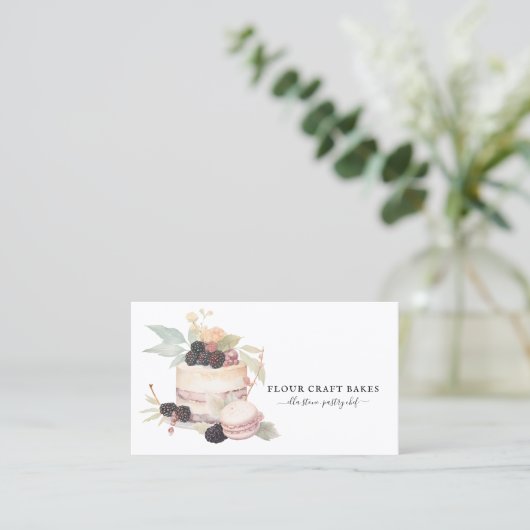 ケーキベイカーベーカリーパティシシェフケータリング 名刺 (スタンド正面)