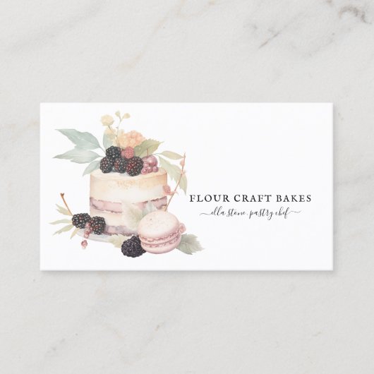 ケーキベイカーベーカリーパティシシェフケータリング 名刺 (正面)