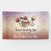 ケーキベーカリーカップケーキベーキング店がオープン 横断幕 (横)