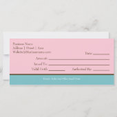 ケーキベーカリーギフト券 (裏面)