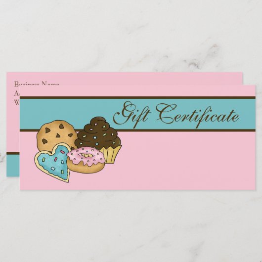 ケーキベーカリーギフト券 (正面/裏面)