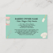 ケーキベーカリーケータリング人気がある赤面グリーンフローラ 名刺 (裏面)