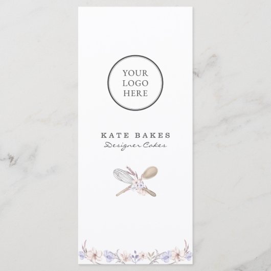 ケーキベーカリーシェフ水彩フラットメニュー価格リスト メニュー (正面)