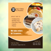 ケーキベーカリーショップウィンドウにしがみつく ウィンドウサイン (シート3)