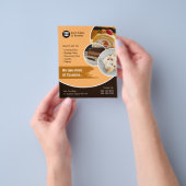 ケーキベーカリーショップカスタムフライヤー チラシ (手)