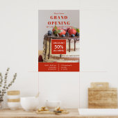 ケーキベーカリースモールビジネスグランドオープニングフライヤー ポスター (キッチン)