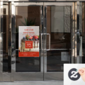 ケーキベーカリースモールビジネスグランドオープン ウィンドウサイン (オフィスドア)