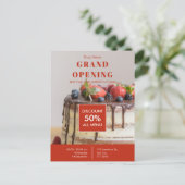ケーキベーカリースモールビジネスグランドオープン ポストカード (スタンド正面)