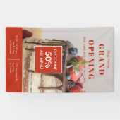 ケーキベーカリースモールビジネスグランドオープン 横断幕 (横)