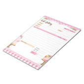 ケーキベーカリーテーマ注文型枠と請求書メモ帳 ノートパッド (アングル)