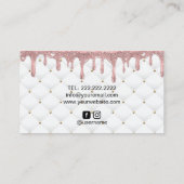 ケーキベーカリーバラ金ゴールドドリップアイシングラグジュアリー 名刺 (裏面)