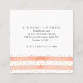 ケーキベーカリーパティシシェフお洒落ウォーターカラーベイカー スクエア名刺 (裏面)