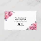 ケーキベーカリーパティシシェフエレガントフローラ 名刺 (裏面)