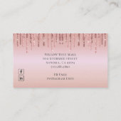 ケーキベーカリーパティシシェフグリッタードリップバラ金ゴールド 名刺 (裏面)