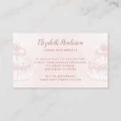 ケーキベーカリーパティシシェフグリッタードリップバラ金ゴールド 名刺 (裏面)