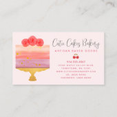 ケーキベーカリーピンクコーラルスプリンクラーズパティシシェフシック ロイヤリティカード (裏面)