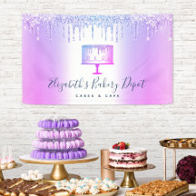 ケーキベーカリーペストリーパープルグリッタードリップスクリプト