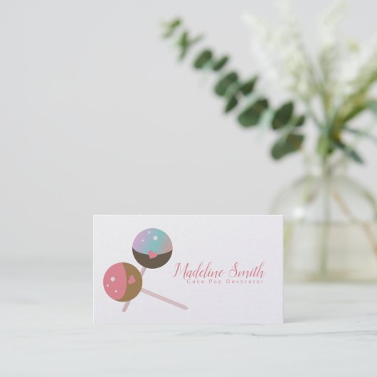 ケーキベーカリーポップ・アートのケーキデコレーター  名刺 (スタンド正面)