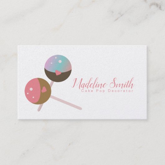 ケーキベーカリーポップ・アートのケーキデコレーター  名刺 (正面)