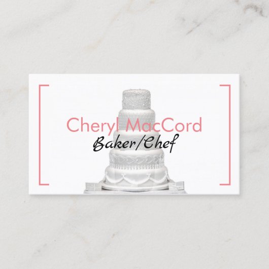ケーキベーカリー名刺 予約カード (正面)