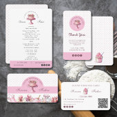 ケーキベーカリー自分のロゴカフェメニュー価格表 シーズンカード