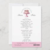 ケーキベーカリー自分のロゴカフェメニュー価格表 シーズンカード (正面)