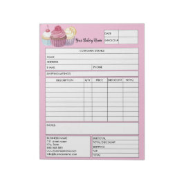 ケーキベーカリー販売型枠受入請求書N ノートパッド