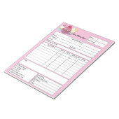 ケーキベーカリー販売型枠受入請求書N ノートパッド (アングル)