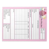 ケーキベーカリー販売型枠受入請求書N ノートパッド (正面)