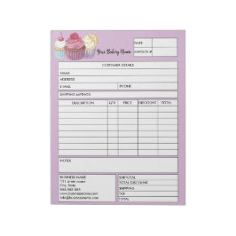 ケーキベーカリー販売型枠受入請求書N ノートパッド