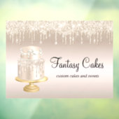 ケーキベーカリー金ゴールドグリッタードリップ ウィンドウサイン (シート3)