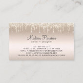 ケーキベーカリー金ゴールドグリッタードリップ 名刺 (裏面)