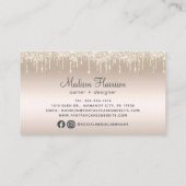 ケーキベーカリー金ゴールドグリッタードリップ 名刺 (裏面)