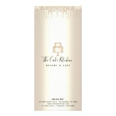 ケーキベーカリー金ゴールドグリッターパティシエデザートメニュー ラックカード (裏面)