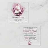 ケーキベーカリー,パティセリ,ケーキ&スイーツ スクエア名刺 (正面/裏面)