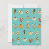 ケーキベーキングかわいいクリスマスイラストレーション (裏面)