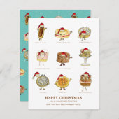 ケーキベーキングかわいいクリスマスイラストレーション (正面/裏面)