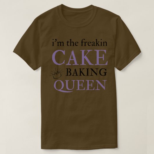 ケーキベーキングクイーンおもしろいケーキの飾りギフト Tシャツ (デザイン正面)