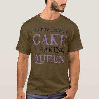 ケーキベーキングクイーンおもしろいケーキの飾りギフト Tシャツ