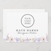 ケーキベーキングシェフフローラ水彩名刺 シーズンカード (正面/裏面)