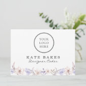 ケーキベーキングシェフフローラ水彩名刺 シーズンカード (スタンド正面)