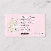 ケーキベーキングシェフフローラ水彩名刺 名刺 (裏面)